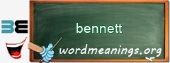 WordMeaning blackboard for bennett